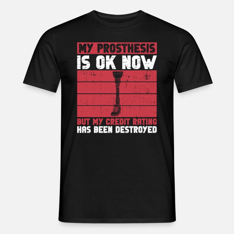 Beinprothese Und Beinprothese - Männer T-Shirt - Schwarz