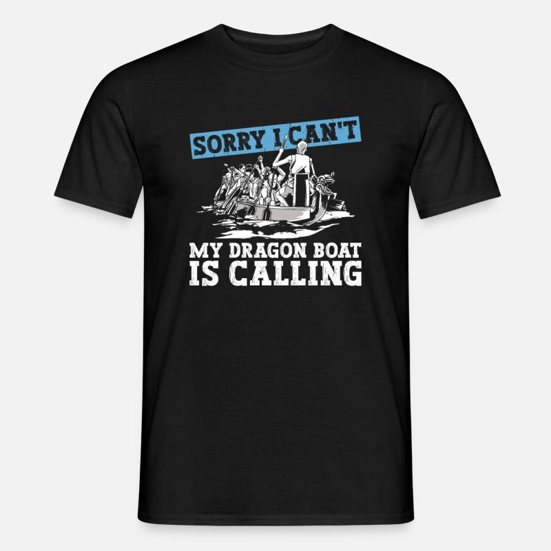 Drachenboot Und Drachenbootpaddler - T-shirt homme - noir