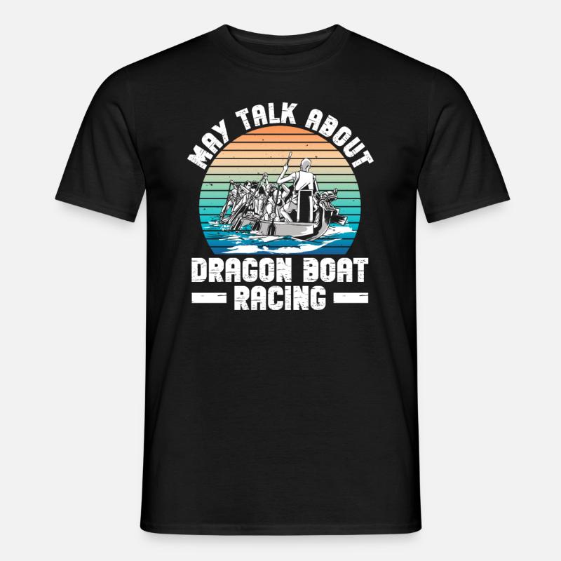 Drachenboot Und Drachenboottrainer - Männer T-Shirt - Schwarz