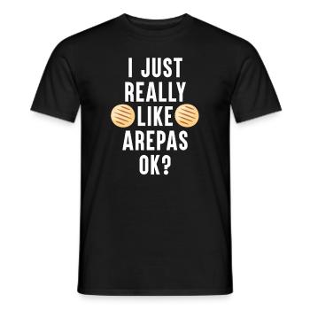 Arepas Zitat Lustiges kolumbianisches venezolanisches Essen Arepa - Männer T-Shirt - Schwarz - Vorne - AI Model Male 178 light (178cm)