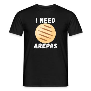 Arepas Zitat Lustiges kolumbianisches venezolanisches Essen Arepa - Männer T-Shirt - Schwarz - Vorne - AI Model Male 178 light (178cm)