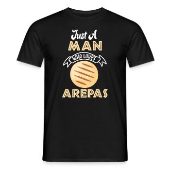 Arepas Zitat Lustiges kolumbianisches venezolanisches Essen Arepa - Männer T-Shirt - Schwarz - Vorne - AI Model Male 178 light (178cm)