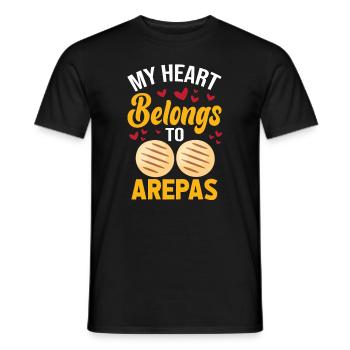 Arepas Zitat Lustiges kolumbianisches venezolanisches Essen Arepa - Männer T-Shirt - Schwarz - Vorne - AI Model Male 178 light (178cm)