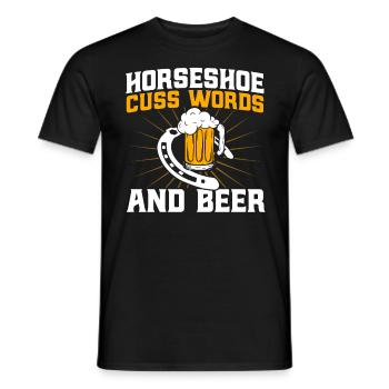 Horseshoe Throwing Horseshoe Throwing Horseshoe Throwing Game - Men's T-Shirt - black - Front - AI Model Male 178 light (178cm)