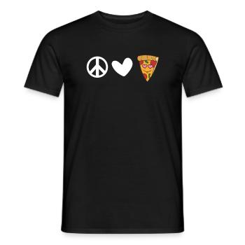 Pizza Quote - Food Lover Foodie Funny Pizza - Men's T-Shirt - black - Front - AI Model Male 178 light (178cm)
