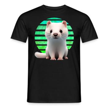 Frettchen Sonnenuntergang - Männer T-Shirt - Schwarz - Vorne - AI Model Male 178 light (178cm)