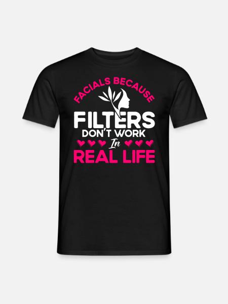 Gesichtsbehandlung Maskenbildner Kosmetiker Gesche - Männer T-Shirt - Schwarz