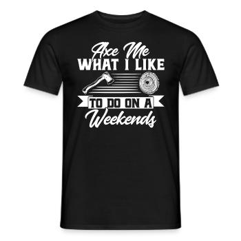 Äxte werfen Axtwerfen Axt Werfer Geschenk - Männer T-Shirt - Schwarz - Vorne - AI Model Male 178 light (178cm)