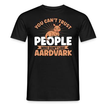 Aardvark amoureux Aardvark Aardvark Animal Business - T-shirt homme - noir - Devant - AI Model Male 178 light (178cm)