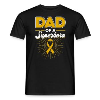 Soutien aux survivants d’un cancer infantile à Kre - T-shirt homme - noir - Devant - AI Model Male 178 light (178cm)