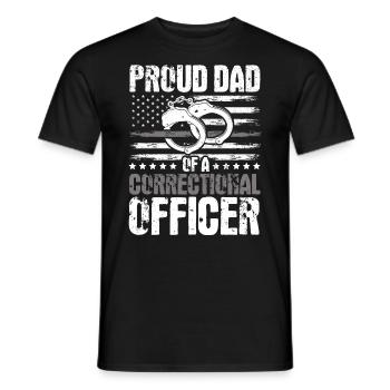 Justizvollzugsbeamter Handschellen Gefängniswärter - Männer T-Shirt - Schwarz - Vorne - AI Model Male 178 light (178cm)