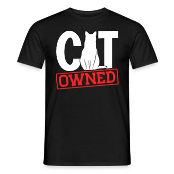 Cats lovers cat parents cats sayings - Men's T-Shirt - black - Front - AI Model Male 178 light (178cm)