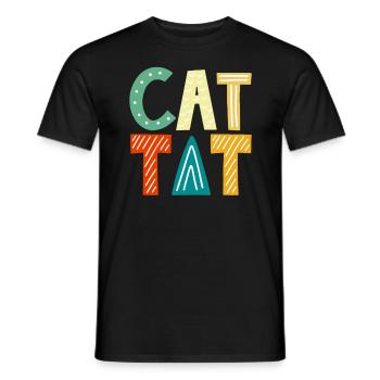 Katzenmama Katzeneltern Katzen Liebhaber Geschenk - Männer T-Shirt - Schwarz - Vorne - AI Model Male 178 light (178cm)