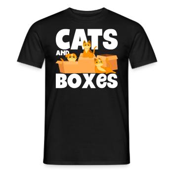 Katzeneltern Katzen Sprüche Katze Geschenk - Männer T-Shirt - Schwarz - Vorne - AI Model Male 178 light (178cm)