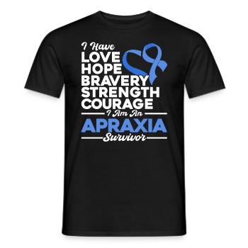 Apraxie Bewusstsein Apraxie Überlebender Blaue - Männer T-Shirt - Schwarz - Vorne - AI Model Male 178 light (178cm)
