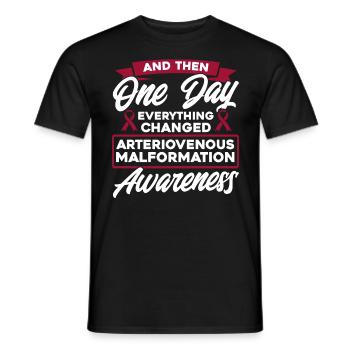 Malformation artérioveineuse de soutien artériove - T-shirt homme - noir - Devant - AI Model Male 178 light (178cm)