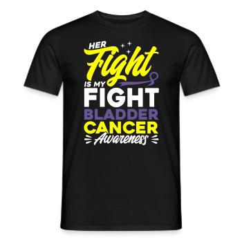Survivant du cancer de la vessie Cancer de la vessie sous - T-shirt homme - noir - Devant - AI Model Male 178 light (178cm)