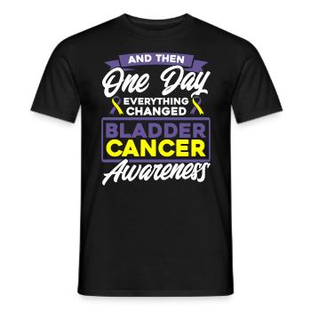 Cancer de la vessie Soutien Lutte contre le cancer de la vessie - T-shirt homme - noir - Devant - AI Model Male 178 light (178cm)