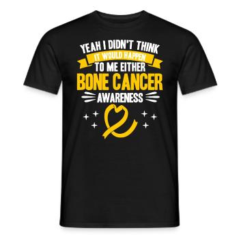 Bone Cancer Fighter Bone Cancer Awareness Knoc - Men's T-Shirt - black - Front - AI Model Male 178 light (178cm)