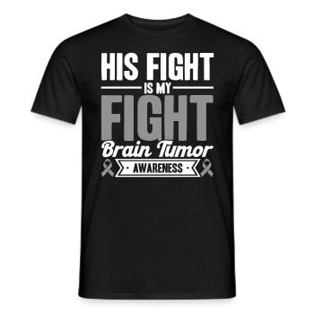 Brain Tumor Awareness Brain Tumor Support Brain - Men's T-Shirt - black - Front - AI Model Male 178 light (178cm)
