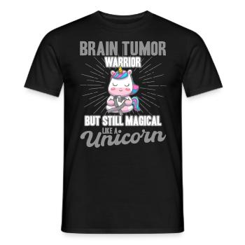 Brain Tumor Support Brain Tumor Awareness Gray - Men's T-Shirt - black - Front - AI Model Male 178 light (178cm)