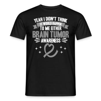 Brain Tumor Fighter Brain Tumor Awareness Brain Tumor - Men's T-Shirt - black - Front - AI Model Male 178 light (178cm)