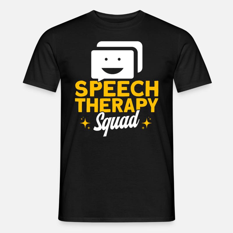 SLP Logopäde Therapie-Assistent Geschenk - Männer T-Shirt - Schwarz