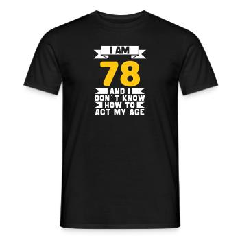 78 Jahre altes 78. lustiges Geburtstagsgeschenk - Männer T-Shirt - Schwarz - Vorne - AI Model Male 178 light (178cm)