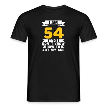 54 Jahre altes 54. lustiges Geburtstagsgeschenk - Männer T-Shirt - Schwarz - Vorne - AI Model Male 178 light (178cm)