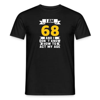 68 Jahre altes 68. lustiges Geburtstagsgeschenk - Männer T-Shirt - Schwarz - Vorne - AI Model Male 178 light (178cm)