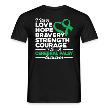 Cerebral Palsy Consciousness Cerebral Palsy About - Men's T-Shirt - black - Front - AI Model Male 178 light (178cm)