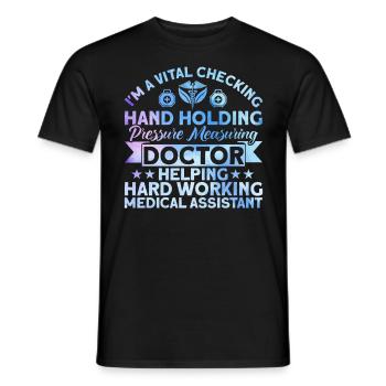 Medizinische Assistentin Zertifizierte medizinisch - Männer T-Shirt - Schwarz - Vorne - AI Model Male 178 light (178cm)