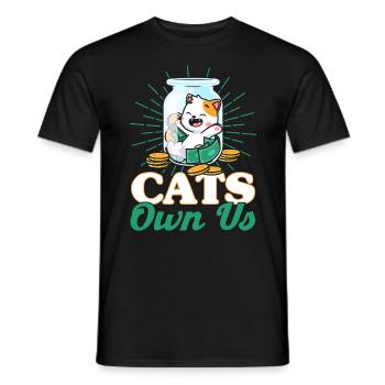 Cat Sayings Cat Cat Lover Gift - Men's T-Shirt - black - Front - AI Model Male 178 light (178cm)