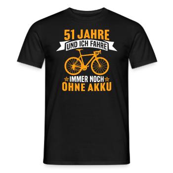 51. Geburtstag radfahrer fahrrad 51 jahre rennrad - Männer T-Shirt - Schwarz - Vorne - AI Model Male 178 light (178cm)
