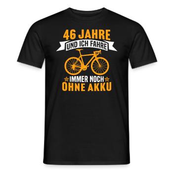 46. Geburtstag radfahrer fahrrad 46 jahre rennrad - Männer T-Shirt - Schwarz - Vorne - AI Model Male 178 light (178cm)