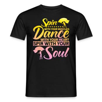 Danse avec ton cœur Flag Guard Gift - T-shirt homme - noir - Devant - AI Model Male 178 light (178cm)