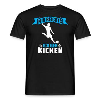 mir reichts ich geh kicken fußball fußballer - Männer T-Shirt - Schwarz - Vorne - AI Model Male 178 light (178cm)