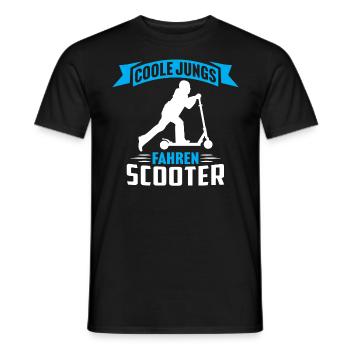 Coole jungs fahren scooter roller tretroller - Männer T-Shirt - Schwarz - Vorne - AI Model Male 178 light (178cm)