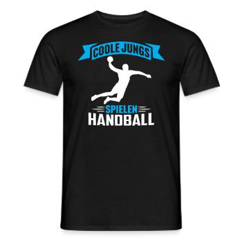 Coole jungs spielen handball handballer jungen - Männer T-Shirt - Schwarz - Vorne - AI Model Male 178 light (178cm)