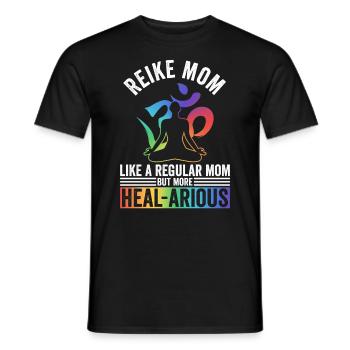 Reiki Mutter Energieheilerin Mama - Men's T-Shirt - black - Front - AI Model Male 178 light (178cm)