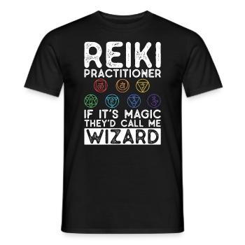 Reiki Praktiker Für Ganzheitliches Reiki Chakra - Men's T-Shirt - black - Front - AI Model Male 178 light (178cm)