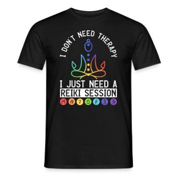 Ganzheitlicher Reiki Und Chakra - Men's T-Shirt - black - Front - AI Model Male 178 light (178cm)