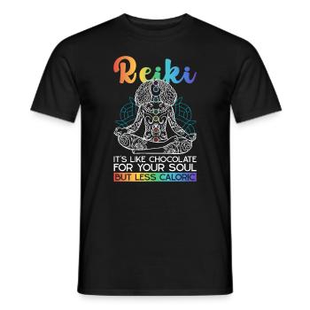 Reiki Praktiker Und Energie - Men's T-Shirt - black - Front - AI Model Male 178 light (178cm)