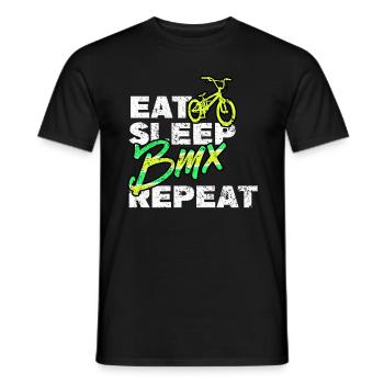 BMX / Bmx Fahrrad / Fahrrad / Geschenk / Radfahrer - Männer T-Shirt - Schwarz - Vorne - AI Model Male 178 light (178cm)