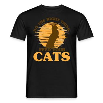 Katzenmama Katzeneltern Katzen Liebhaber Geschenk - Männer T-Shirt - Schwarz - Vorne - AI Model Male 178 light (178cm)