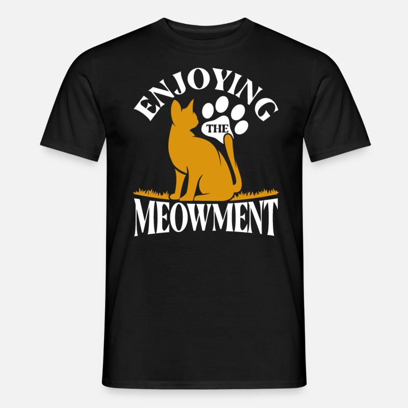 Katze Katzeneltern Katzen Sprüche Geschenk - Männer T-Shirt - Schwarz