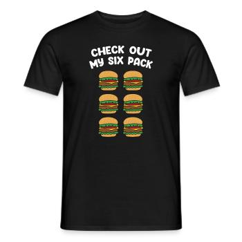 Drôle de citation de hamburger Cheeseburger Lover - T-shirt homme - noir - Devant - AI Model Male 178 light (178cm)