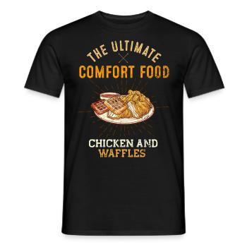 Gaufres au poulet Ultimate Comfort Food Funny Fast F - T-shirt homme - noir - Devant - AI Model Male 178 light (178cm)