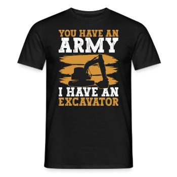 Bagger Schwermaschinenführer Baggerbaggerfahrer - Männer T-Shirt - Schwarz - Vorne - AI Model Male 178 light (178cm)