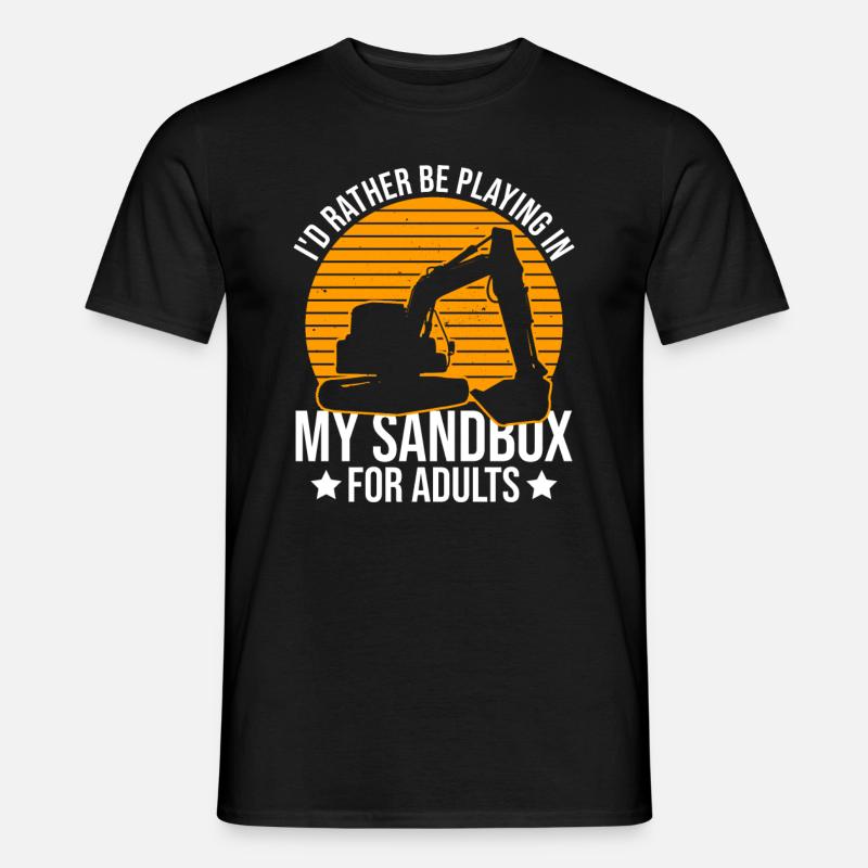 Baggerfahrer Bagger - Männer T-Shirt - Schwarz